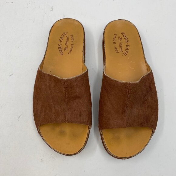 Kork-Ease Brown Mohair Open Toe Sandals | Women’s Size 8 - Picture 5 of 7